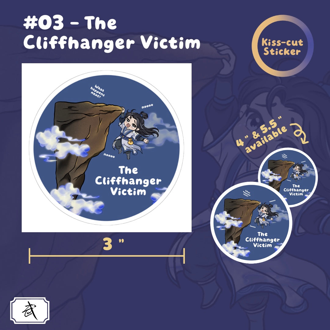 The Cliffhanger Victim Sticker