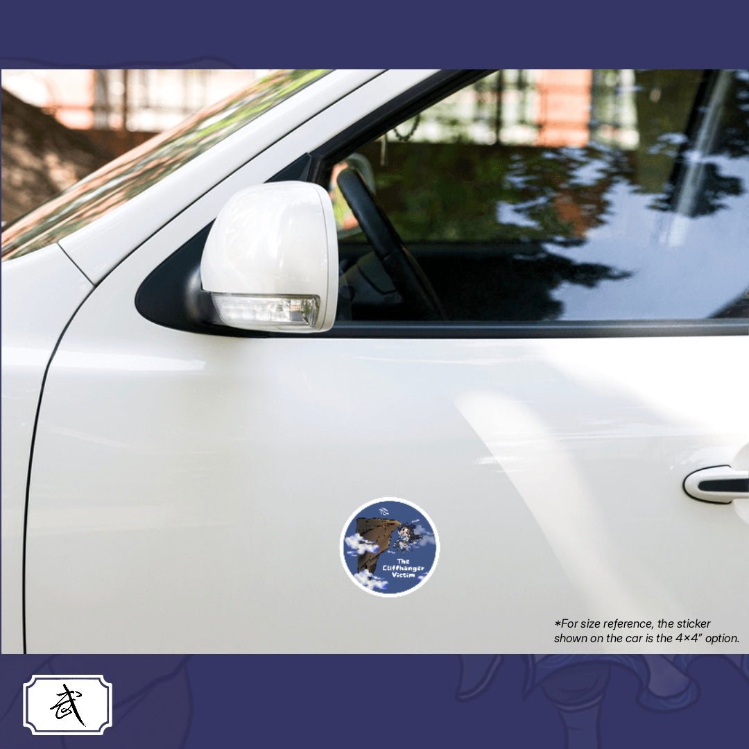 The Cliffhanger Victim Sticker
