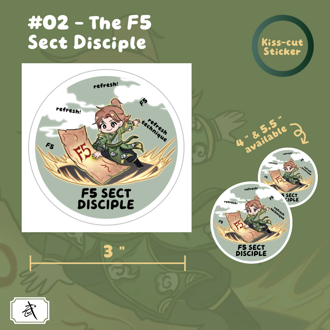 The F5 Sect Disciple Sticker